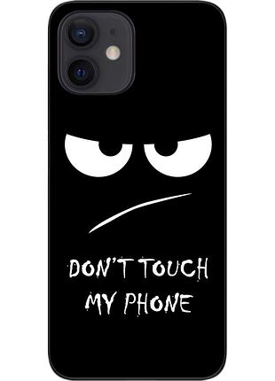 Бампер силиконовый чехол для iphone 12 mini с картинкой глаза