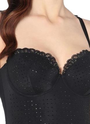 Intimissimi корсет циркони чорне мереживо тюль