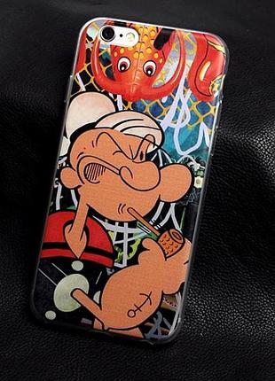 Чехол-накладка для iphone 6 / 6s с картинкой моряк папай