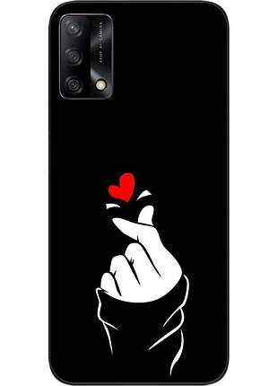 Силиконовый чехол для oppo a74 с картинкой рука