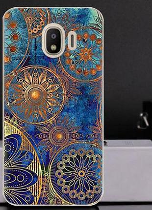 Оригинальный tpu чехол с картинкой для samsung j2 2018 galaxy j250 круги винтаж
