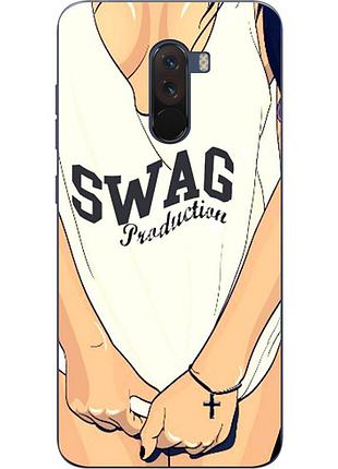 Оригинальный чехол накладка для xiaomi pocophone f1 с картинкой swag