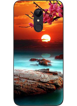 Силиконовый чехол для xiaomi redmi 5 с картинкой красивый закат
