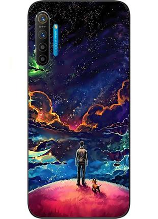 Чохол силіконовий для realme xt з картинкою всесвіт