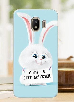 Силіконовий чохол накладка з принтом для samsung j2 2018 galaxy j250 зайчик