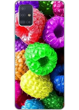 Чохол силіконовий для samsung a51 2020 galaxy a515 з картинкою малина