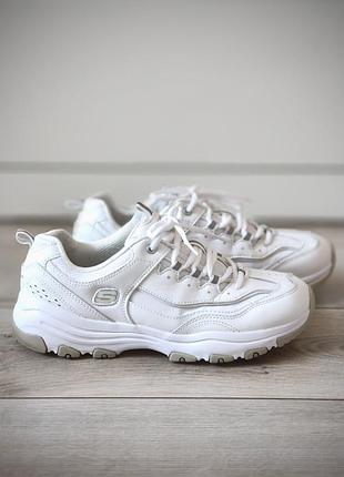Кросівки білі жіночі skechers d'lites