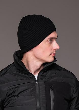 Шапка мужская puma черный лого 3