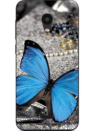 Чохол силіконовий для meizu c9 з картинкою метелик