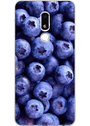 Силиконовый чехол для meizu m8 lite с картинкой ягоды голубики