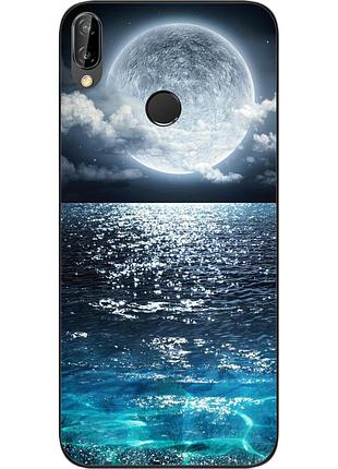 Чехол силиконовый для huawei p20 lite с картинкой луна