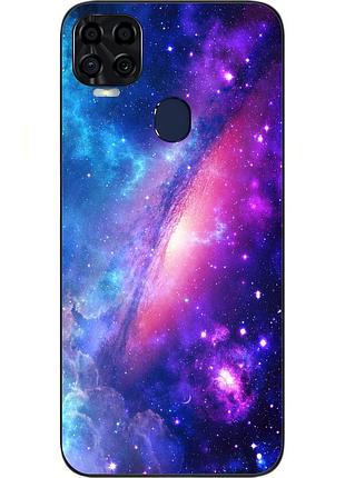 Силиконовый чехол бампер для zte blade v2020 с картинкой галактика