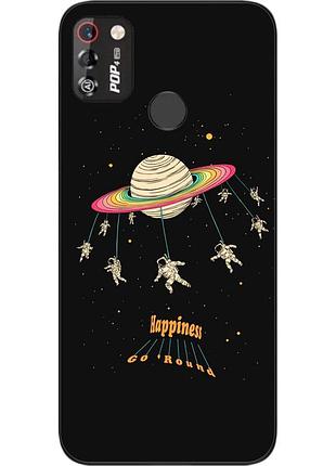 Силіконовий чохол бампер для tecno pop 4 pro з картинкою карусель