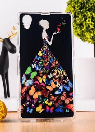 Оригинальный чехол панель накладка для sony xperia z1 l39h c6902 с картинкой фея бабочек
