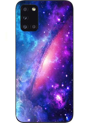 Силиконовый чехол бампер для samsung a31 galaxy a315f с картинкой галактика