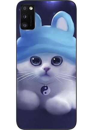 Бампер силіконовий чохол для samsung a41 galaxy a415f з картинкою котик