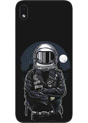 Силиконовый чехол бампер для samsung galaxy a01 core a013f с картинкой космонавт и луна