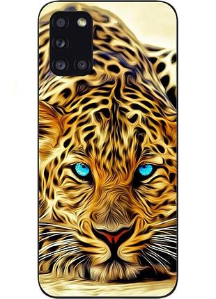 Силиконовый чехол с картинкой для samsung a31 galaxy a315f гепард