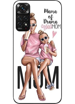 Бампер силиконовый чехол для xiaomi redmi note 11 / note 11s с картинкой мама