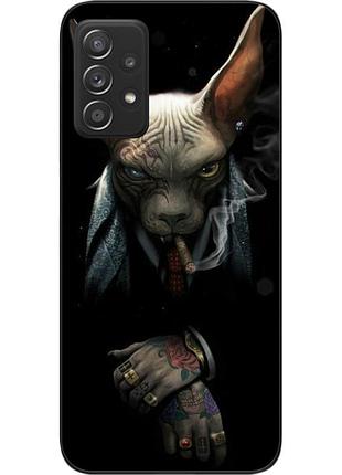 Силіконовий чохол для samsung a52 galaxy a525f з картинкою кіт бос