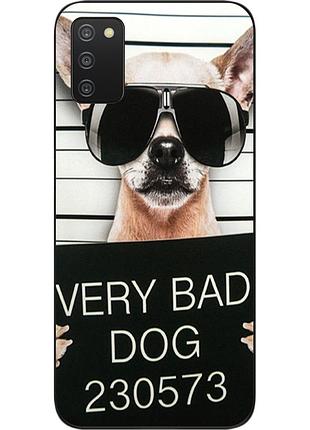 Чехол силиконовый для samsung a03s galaxy a037 с картинкой bad dog