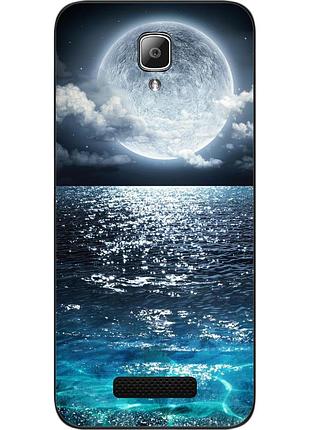 Чехол силиконовый для lenovo a1000 с картинкой луна
