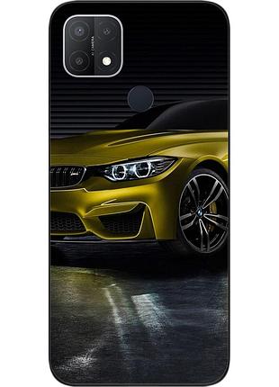 Силиконовый чехол для oppo a15 с картинкой желтая машина