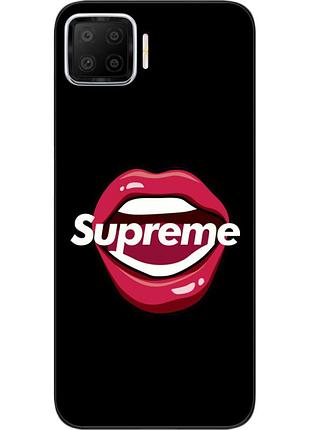 Силиконовый чехол для oppo a73 с картинкой губы supreme