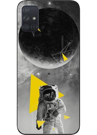 Чехол силиконовый для samsung a71 galaxy a715f с картинкой астронавт