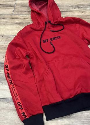 Тепла флісова кофта off white розмір s 2