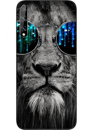 Чехол силиконовый для huawei p smart s с картинкой лев