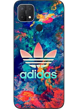 Силиконовый чехол для oppo a15 с картинкой adidas