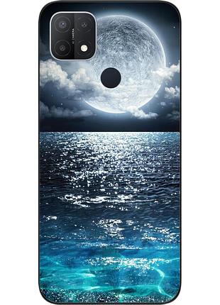 Чехол силиконовый для oppo a15s с картинкой луна