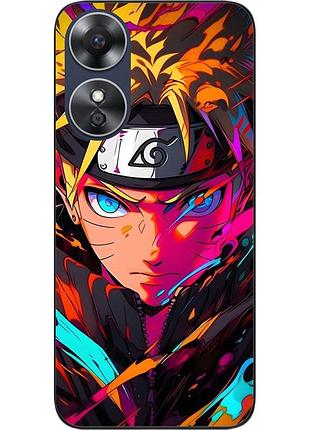 Силиконовый чехол epik для oppo a17 с картинкой яркий наруто