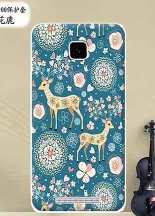 Силіконовий чохол для lenovo a1900 з картинкою олені