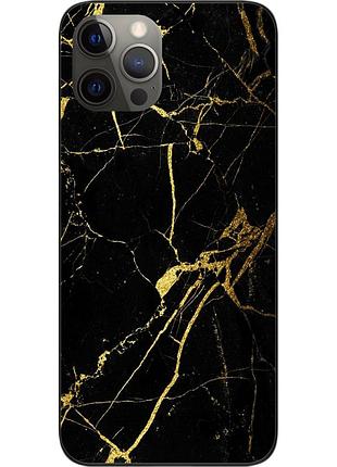Силиконовый чехол бампер для iphone 12 pro с картинкой мрамор
