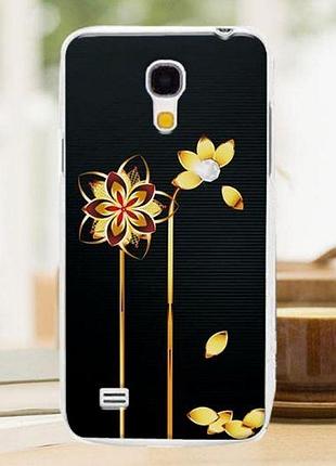 Бампер силіконовий чохол для samsung galaxy s4 i9500 з картинкою квіточки