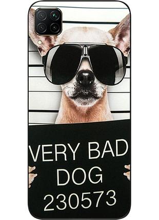 Чохол силіконовий для huawei p40 lite з картинкою bad dog