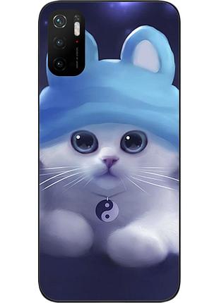 Чохол силіконовий для xiaomi poco m3 pro з картинкою кошеня