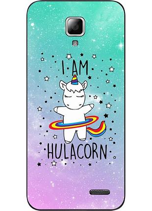 Силиконовый чехол для lenovo a536 с картинкой единорог