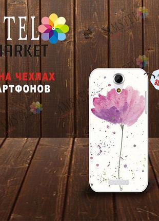 Оригинальный чехол панель накладка для doogee y100x с картинкой цветочек