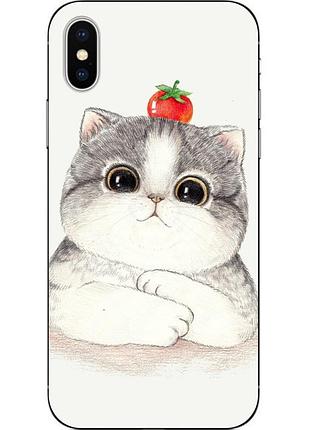 Силіконовий чохол з малюнком для iphone xs кошеня