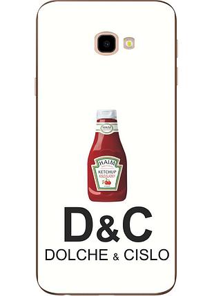 Антибрендовый силіконовий чохол для samsung galaxy j4 plus 2018 dolche і cislo