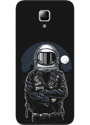 Силиконовый чехол для lenovo a536 с картинкой космонавт и луна