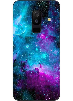 Чехол силиконовый для samsung a6 plus 2018 galaxy a605f с картинкой космос