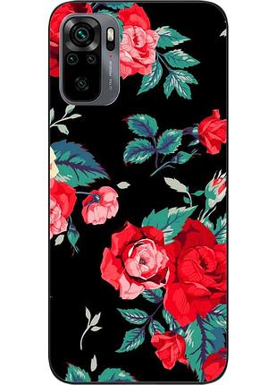 Силіконовий чохол бампер для xiaomi redmi note 10 з картинкою троянди