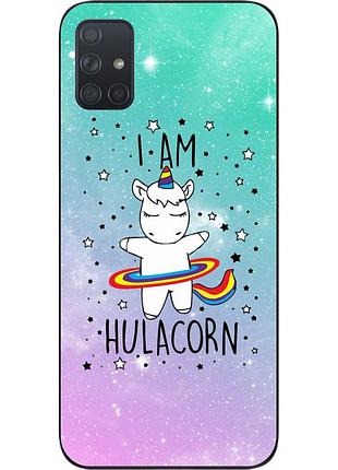 Силиконовый чехол для samsung a71 galaxy a715f с картинкой единорог