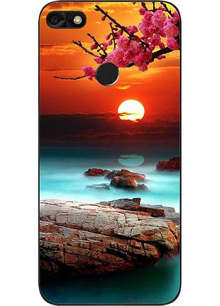 Силиконовый чехол для huawei nova lite 2017 с картинкой красивый закат