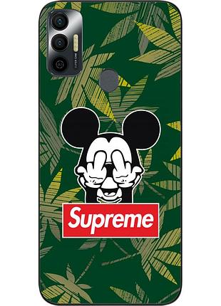 Оригінальний чохол для tecno spark 7 з картинкою мікі supreme
