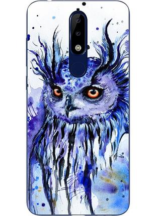 Силіконовий чохол для nokia 5.1 2018 з картинкою сова акварель